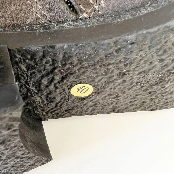 Napoleoni‎ Italy Gray Suede Knee High Boots Size EU 40 Sweater Detail Winter 9.5 - Picture 5 of 10